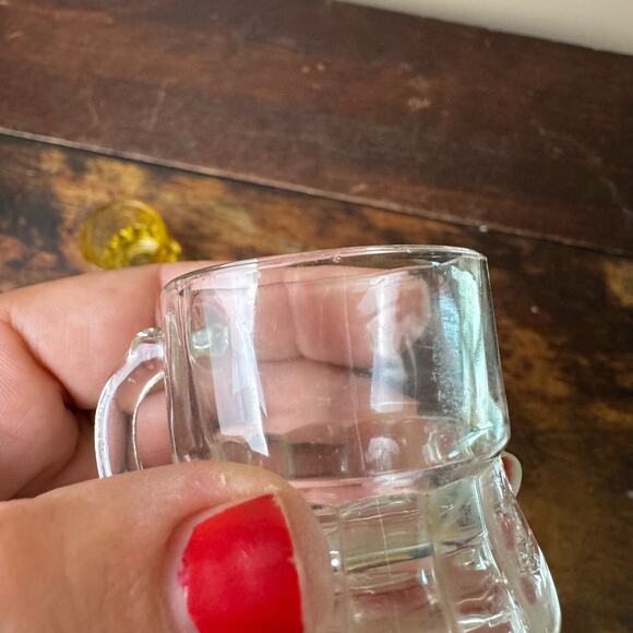 Federal Glass Vintage Miniature Set of 3 Mini Mug Shot Glasses toothpick holders - Picture 7 of 13